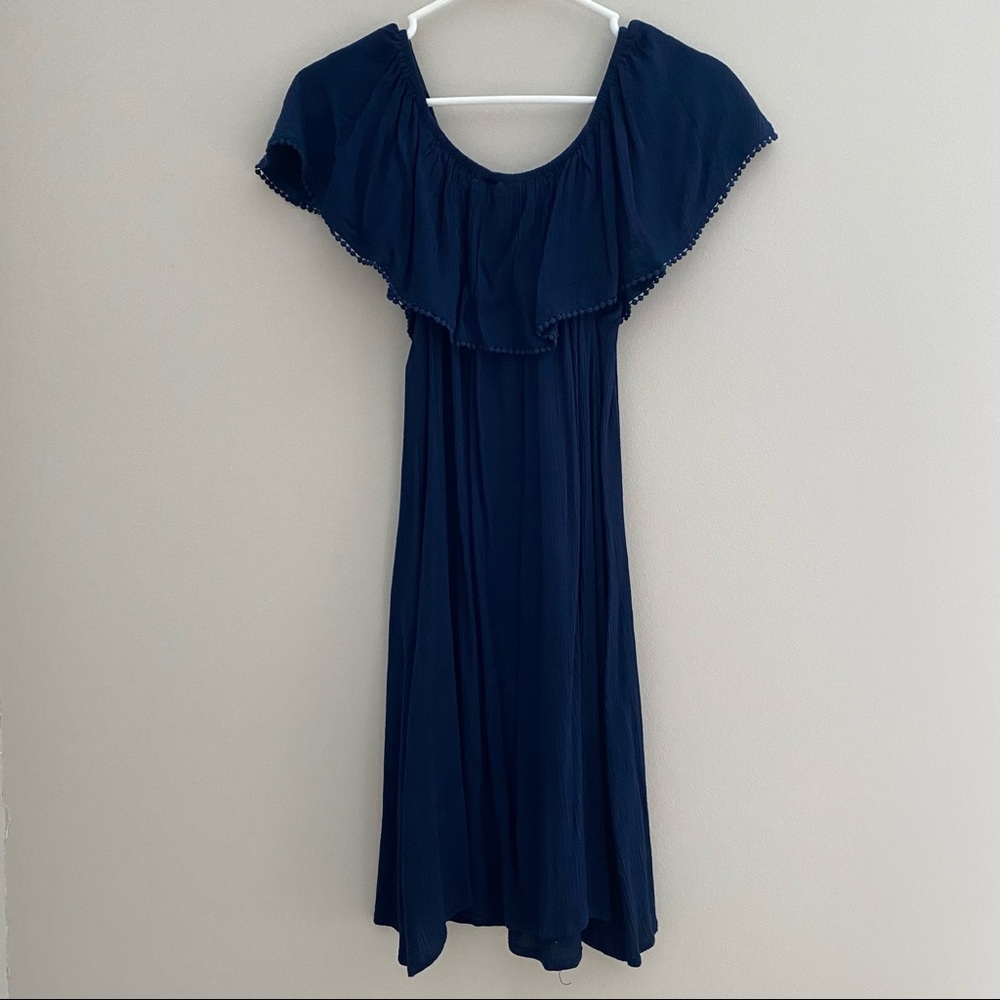 beautiful navy off shoulder dress size small